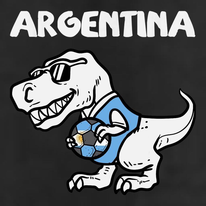 Argentina Flag Trex Dino Soccer Ball Fan 11oz C Handle Ceramic Mug