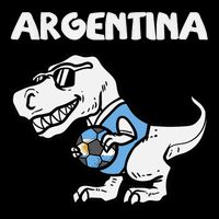 Argentina Flag Trex Dino Soccer Ball Fan 16 in Basic Backpack
