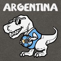 Argentina Flag Trex Dino Soccer Ball Fan Cotton Canvas Backpack