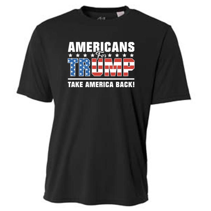 Americans For Trump 2024 Take America Back Cooling Performance Crew T-Shirt