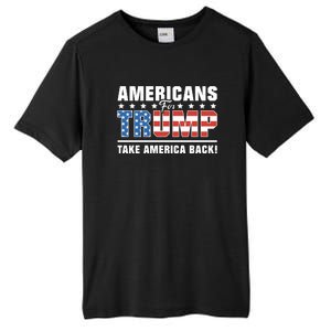 Americans For Trump 2024 Take America Back Tall Fusion ChromaSoft Performance T-Shirt