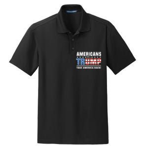 Americans For Trump 2024 Take America Back Dry Zone Grid Polo