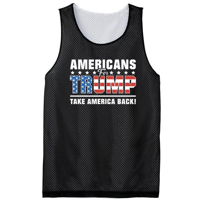 Americans For Trump 2024 Take America Back Mesh Reversible Basketball Jersey Tank