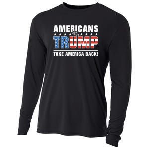 Americans For Trump 2024 Take America Back Cooling Performance Long Sleeve Crew