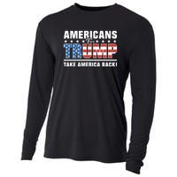 Americans For Trump 2024 Take America Back Cooling Performance Long Sleeve Crew