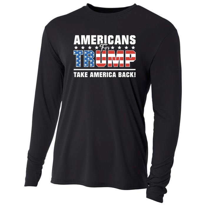 Americans For Trump 2024 Take America Back Cooling Performance Long Sleeve Crew