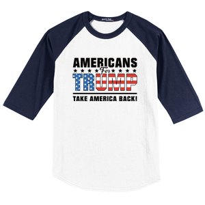 Americans For Trump 2024 Take America Back Baseball Sleeve Shirt