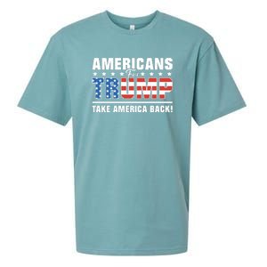 Americans For Trump 2024 Take America Back Sueded Cloud Jersey T-Shirt