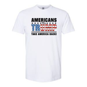 Americans For Trump 2024 Take America Back Softstyle CVC T-Shirt