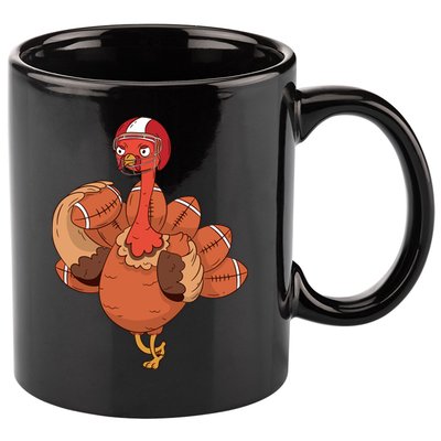 American Football Turkey 11oz C Handle Ceramic Mug