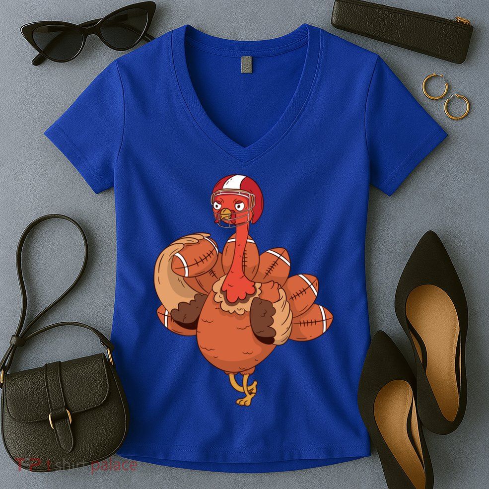 American Football Turkey Women's V-Neck T-Shirt
