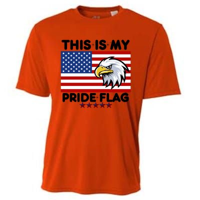 American Flag This Is My Pride Flag 2024 Eagle 4th Of July Funny Gift Cooling Performance Crew T-Shirt