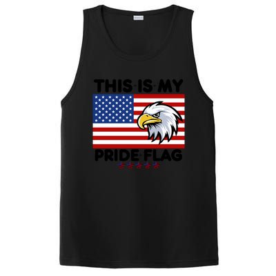 American Flag This Is My Pride Flag 2024 Eagle 4th Of July Funny Gift PosiCharge Competitor Tank