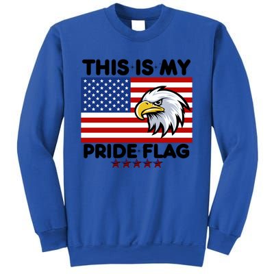 American Flag This Is My Pride Flag 2024 Eagle 4th Of July Funny Gift Sweatshirt