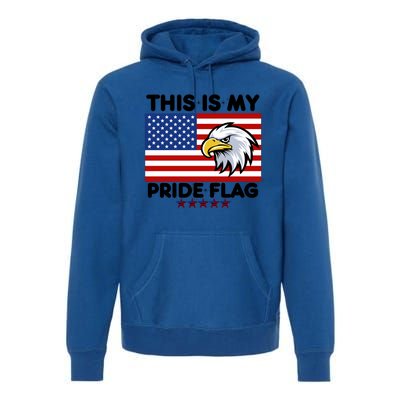 American Flag This Is My Pride Flag 2024 Eagle 4th Of July Funny Gift Premium Hoodie