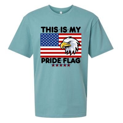 American Flag This Is My Pride Flag 2024 Eagle 4th Of July Funny Gift Sueded Cloud Jersey T-Shirt