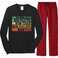 All Faster Than Dialing 911 Gun Ammo Lovers Gift Sarcastic Long Sleeve Pajama Set