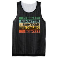 All Faster Than Dialing 911 Gun Ammo Lovers Gift Sarcastic Mesh Reversible Basketball Jersey Tank