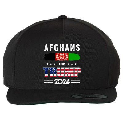 Afghans For Trump 2024 Afghanistan Flag Patriotic Supporter Wool Snapback Cap