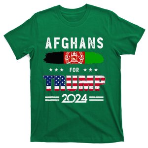 Afghans For Trump 2024 Afghanistan Flag Patriotic Supporter T-Shirt