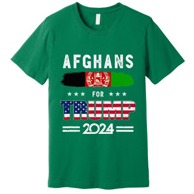 Afghans For Trump 2024 Afghanistan Flag Patriotic Supporter Premium T-Shirt