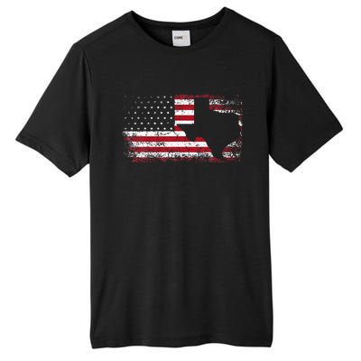 American Flag Texas 4th Of July Vintage Gift Tall Fusion ChromaSoft Performance T-Shirt