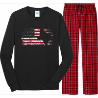 American Flag Texas 4th Of July Vintage Gift Long Sleeve Pajama Set