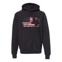 American Flag Texas 4th Of July Vintage Gift Premium Hoodie