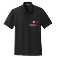 American Flag Texas 4th Of July Vintage Gift Dry Zone Grid Polo