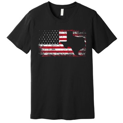 American Flag Texas 4th Of July Vintage Gift Premium T-Shirt