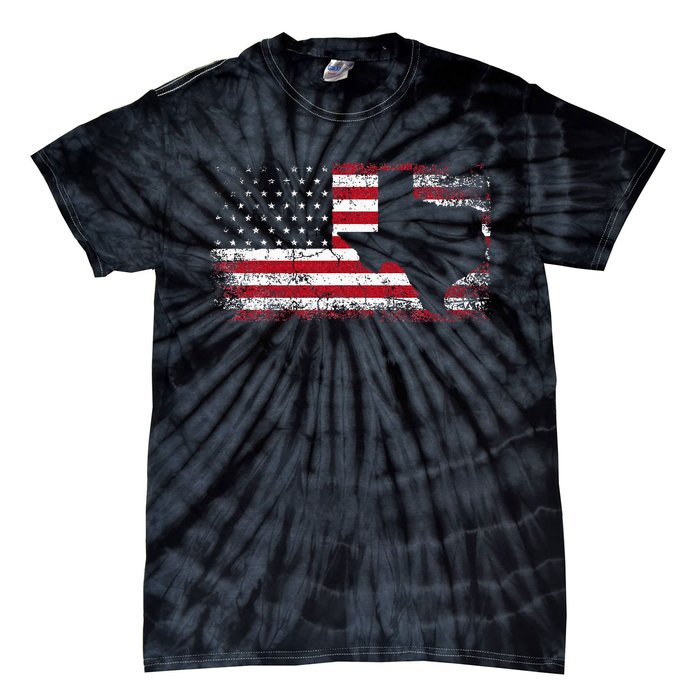 American Flag Texas 4th Of July Vintage Gift Tie-Dye T-Shirt