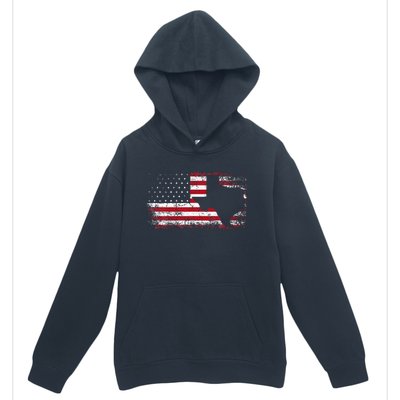 American Flag Texas 4th Of July Vintage Gift Urban Pullover Hoodie