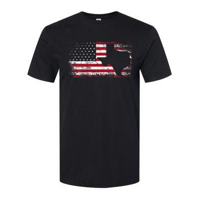 American Flag Texas 4th Of July Vintage Gift Softstyle CVC T-Shirt