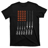 American Flag Trap Shooting Funny Skeet Sport Gift T-Shirt