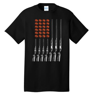 American Flag Trap Shooting Funny Skeet Sport Gift Tall T-Shirt