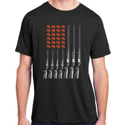 American Flag Trap Shooting Funny Skeet Sport Gift Adult ChromaSoft Performance T-Shirt