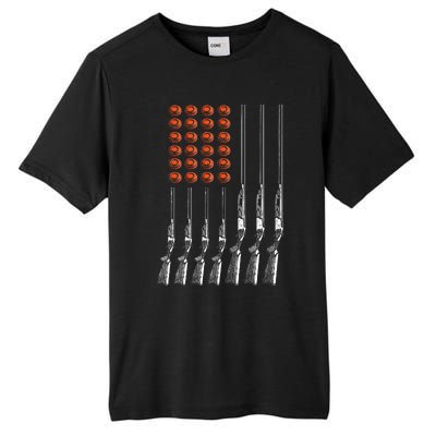 American Flag Trap Shooting Funny Skeet Sport Gift Tall Fusion ChromaSoft Performance T-Shirt