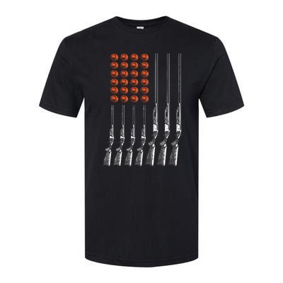 American Flag Trap Shooting Funny Skeet Sport Gift Softstyle CVC T-Shirt