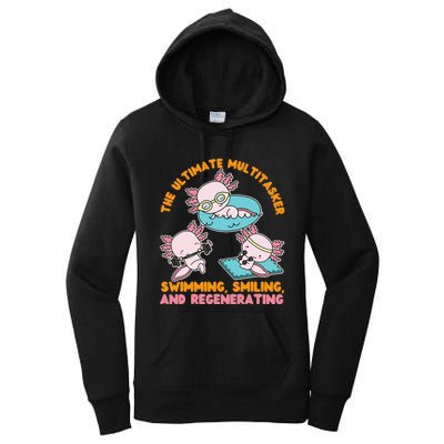 Axolotl for The Ultimate Multitasker Swimming Women's Pullover Hoodie