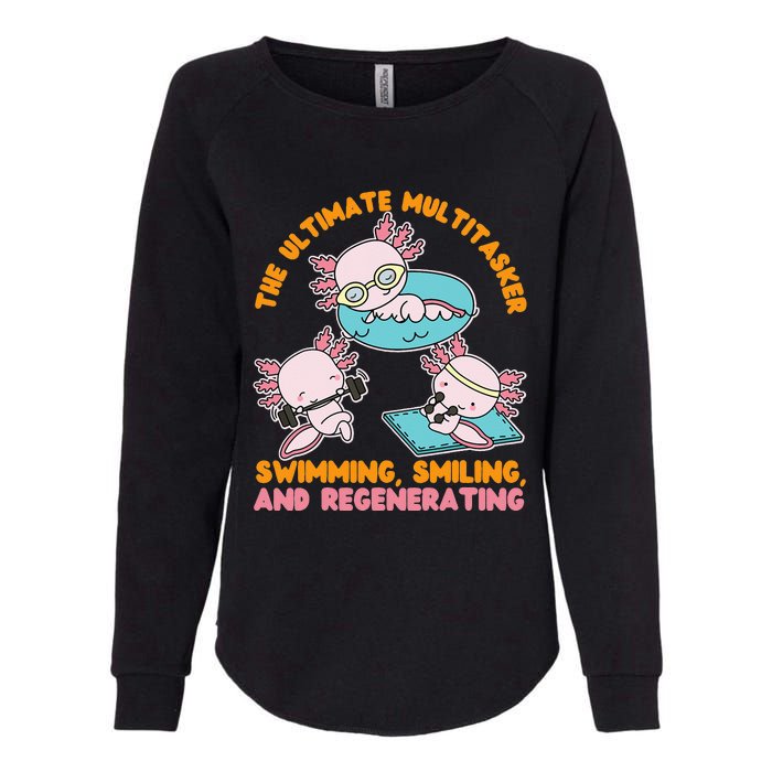 Axolotl for The Ultimate Multitasker Swimming Womens California Wash Sweatshirt