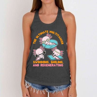 Axolotl for The Ultimate Multitasker Swimming Women's Knotted Racerback Tank