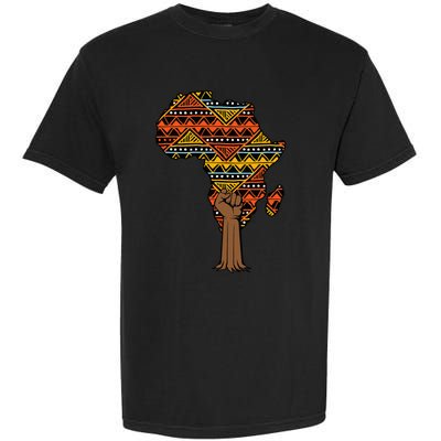 African Fist Tree Kente Map Cool BHM pride Garment-Dyed Heavyweight T-Shirt