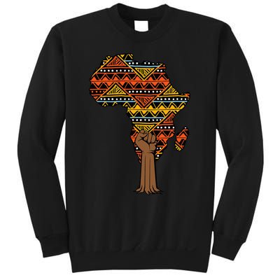 African Fist Tree Kente Map Cool BHM pride Sweatshirt