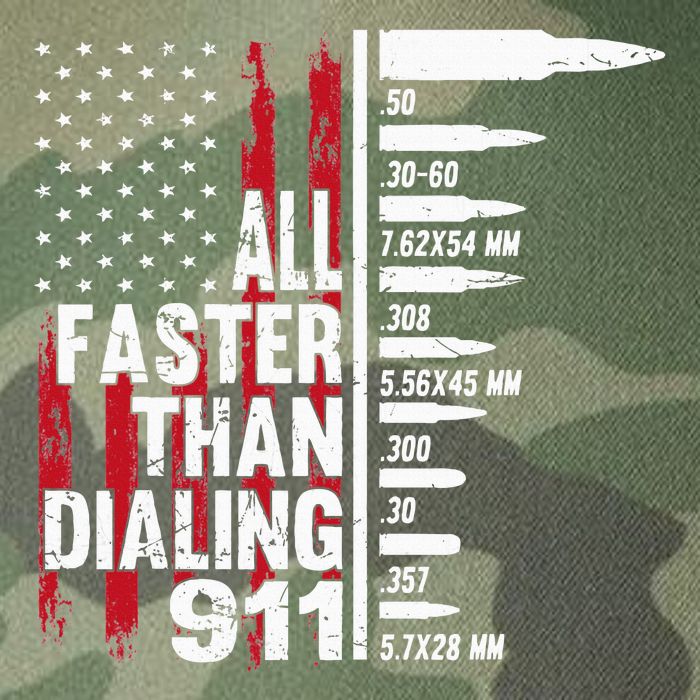 All Faster Than Dialing 911 American Flag Gun Lover Legacy Tie Dye Trucker Hat