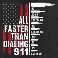 All Faster Than Dialing 911 American Flag Gun Lover Cool Comfort Performance Bucket Hat