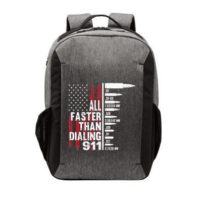 All Faster Than Dialing 911 American Flag Gun Lover Vector Backpack