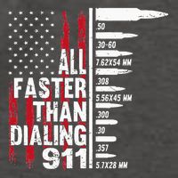 All Faster Than Dialing 911 American Flag Gun Lover Vector Backpack