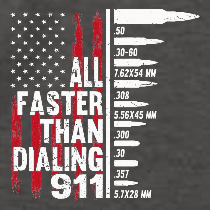 All Faster Than Dialing 911 American Flag Gun Lover Vector Backpack