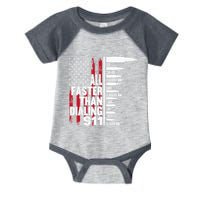 All Faster Than Dialing 911 American Flag Gun Lover Infant Baby Jersey Bodysuit