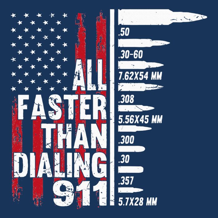 All Faster Than Dialing 911 American Flag Gun Lover Infant Baby Jersey Bodysuit